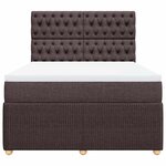 vidaXL Sommier à lattes de lit avec matelas Marron foncé 140x190 cm