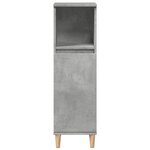 vidaXL Armoire de salle de bain gris béton 30x30x100 cm