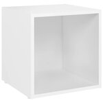 vidaXL Ensemble de meubles TV 3 Pièces Blanc Bois d'ingénierie