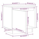 vidaXL Table de chevet Blanc 40x30x40 cm Bois de pin solide