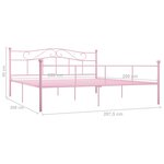 vidaXL Cadre de lit Rose Métal 200x200 cm