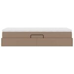 vidaXL Lit avec rangement et matelas Cappuccino 90 x 190 cm