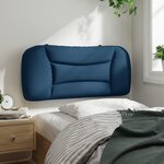 vidaXL Coussin de tête de lit bleu 90 cm tissu