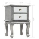 vidaXL Table de chevet miroir MDF et verre 34 5 x 30 x 50 cm