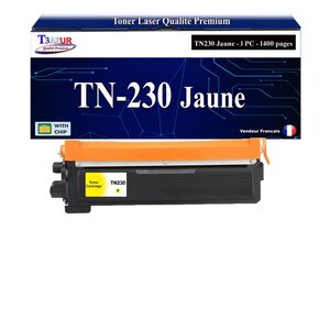 T3AZUR - Toner compatible avec Brother MFC-9120CN  MFC-9320CW  TN-230 Jaune - 1 400 pages - T3AZUR