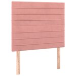vidaXL Tête de lit Rose 90x5x118/128 cm Velours