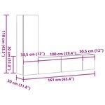 vidaXL Ensemble de meubles TV 3 Pièces Sonoma gris Bois d'ingénierie
