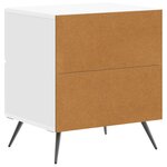vidaXL Cabinet de chevet 2 Pièces Blanc brillant 43 x 34 5 x 47 5 cm