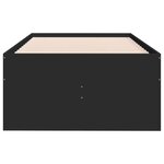 vidaXL Lit de jour avec tiroirs noir 100x200 cm bois d'ingénierie