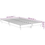 vidaXL Cadre de lit sans matelas gris béton 120x190 cm