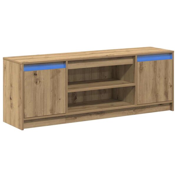 vidaXL Meuble TV Marron 139 5 x 34 x 50 cm Bois d'ingénierie