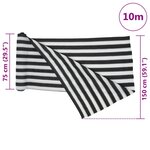 vidaXL Filet brise-vue anthracite et blanc 1 5x10 m PEHD 195 g/m²