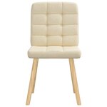 vidaXL Chaises à manger lot de 2 crème tissu