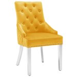 vidaXL Chaises à manger lot de 2 jaune velours