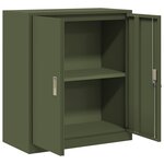 vidaXL Armoire de rangement Vert olive 80 x 40 x 90 cm Acier