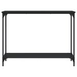 vidaXL Table console noir 101x30 5x75 cm bois d'ingénierie
