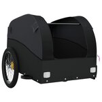 vidaXL Remorque de vélo noir 45 kg fer