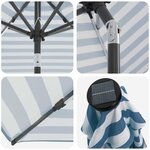 vidaXL Parasol de jardin avec lumières LED et base 270 x 270 cm