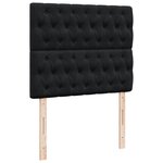 vidaXL Sommier à lattes de lit avec matelas noir 120x190 cm velours