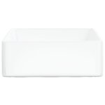 vidaXL Lavabo blanc 37x37x13 cm céramique carré