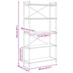 vidaXL Bibliothèque Chêne sonoma 80 x 30 x 153 cm Bois d'ingénierie