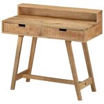 Bureau table poste de travail meuble d'ordinateur informatique étude table poste de travail meuble d'ordinateur informatique étude 100 x 45 x 90 cm bois de manguier brut solide brun 02_0023366