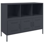 vidaXL Buffet anthracite 100 5x39x79 cm acier
