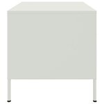 vidaXL Table basse blanc 68x50x50 5 cm acier