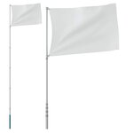 vidaXL Mât de drapeau télescopique Argenté 5 55 m Aluminium