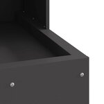 vidaXL Braise Noir 50 x 50 x 100 cm Acier laminé à froid