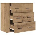 vidaXL Buffet chêne artisanal 80x33x70 cm bois d'ingénierie