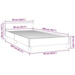 vidaXL Cadre de lit sans matelas vert foncé 90x200 cm velours