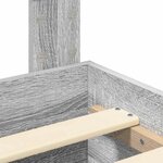 vidaXL Cadre de lit Gris Sonoma 200 x 200 cm Bois d'ingénierie