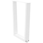vidaXL Pieds de table à manger en forme de V  2 pièces  blanc  70 x (72-73 3) cm  acier