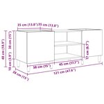 vidaXL Meuble à vinyles Chêne artisanal 121 x 38 x 48 cm