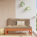 vidaXL Sofa de jardin milieu Pin massif Brun Ciré 120 x 84 x 70 cm