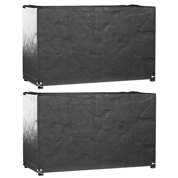 vidaXL Housses salon de jardin 2Pièces 8œillets 125x55x75cm rectangulaire