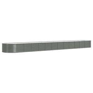 vidaXL Lit surélevé de jardin Acier enduit de poudre 512x80x36 cm gris