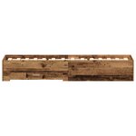 vidaXL Cadre de Lit Bois Vieilli 90x190 cm Bois d'Ingénierie