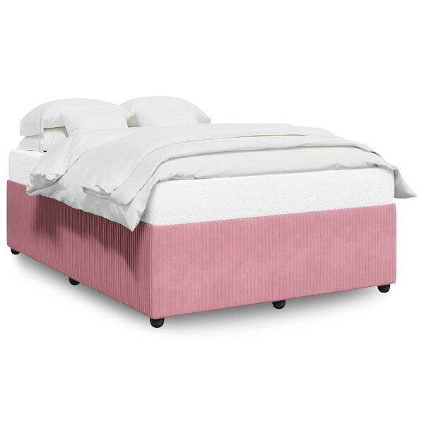 vidaXL Cadre de lit sans matelas rose 140x200 cm velours