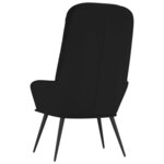 vidaXL Chaise de relaxation Noir Velours