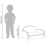 vidaXL Canapé pour enfants noir 50x40x30 cm similicuir