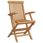 vidaXL Ensemble Bistro de Jardin Pliable 3 Pièces en Bois Massif d'Acacia