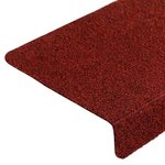 vidaXL Tapis d'escalier autocollants 5 pièces 65 x 21 x 4 cm Bordure rectangulaire rouge bordeaux