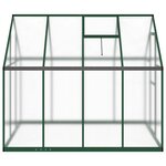 vidaXL Serre avec cadre de base vert 224x169x195 cm aluminium