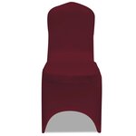 vidaXL Housse de chaise extensible 4 Pièces Bordeaux