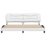 vidaXL Cadre de lit sans matelas Hvar blanc 200x200 cm similicuir