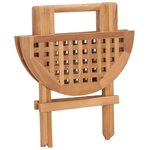 vidaXL Ensemble à manger d'extérieur pliable avec coussin 3 Pièces Teck