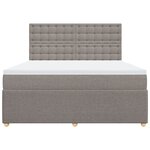vidaXL Sommier à lattes de lit avec matelas Taupe 180x200 cm Tissu