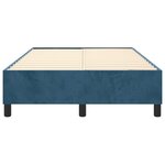 vidaXL Cadre de lit à ressorts bleu foncé 120x200 cm velours